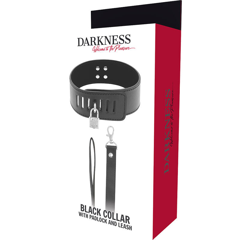 BDSM collar with black lock