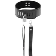 BDSM collar with black lock