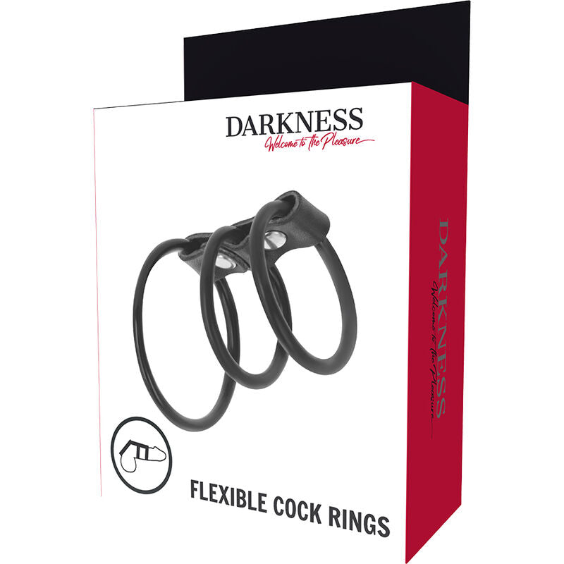 Set of 3 flexible penis rings