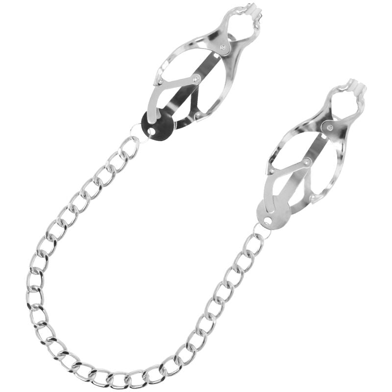 Metal clip with chain