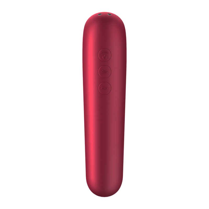 Dual love vibrator and suction with red pulsed air