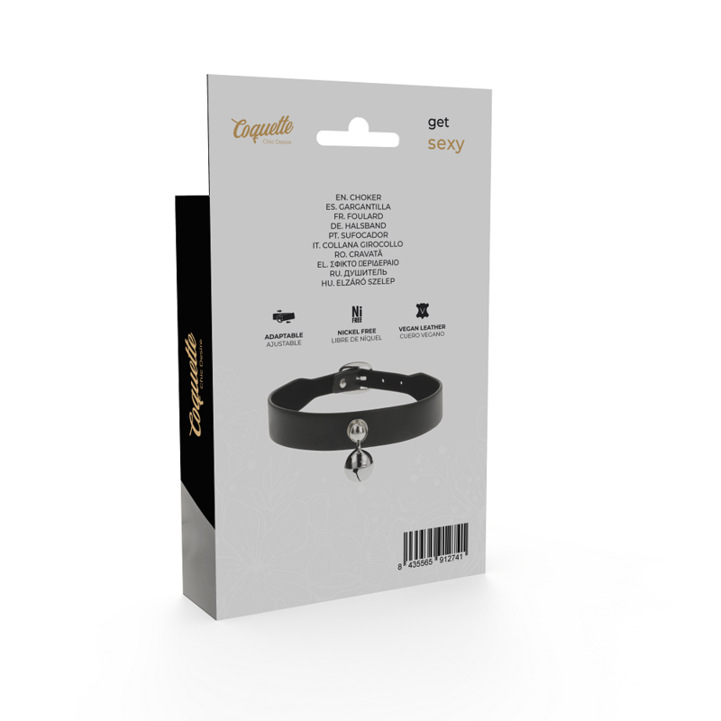 COQUETTE CHIC DESIRE - WOMEN'S VEGAN LEATHER NECKLACE RATTLE ACCESSORY