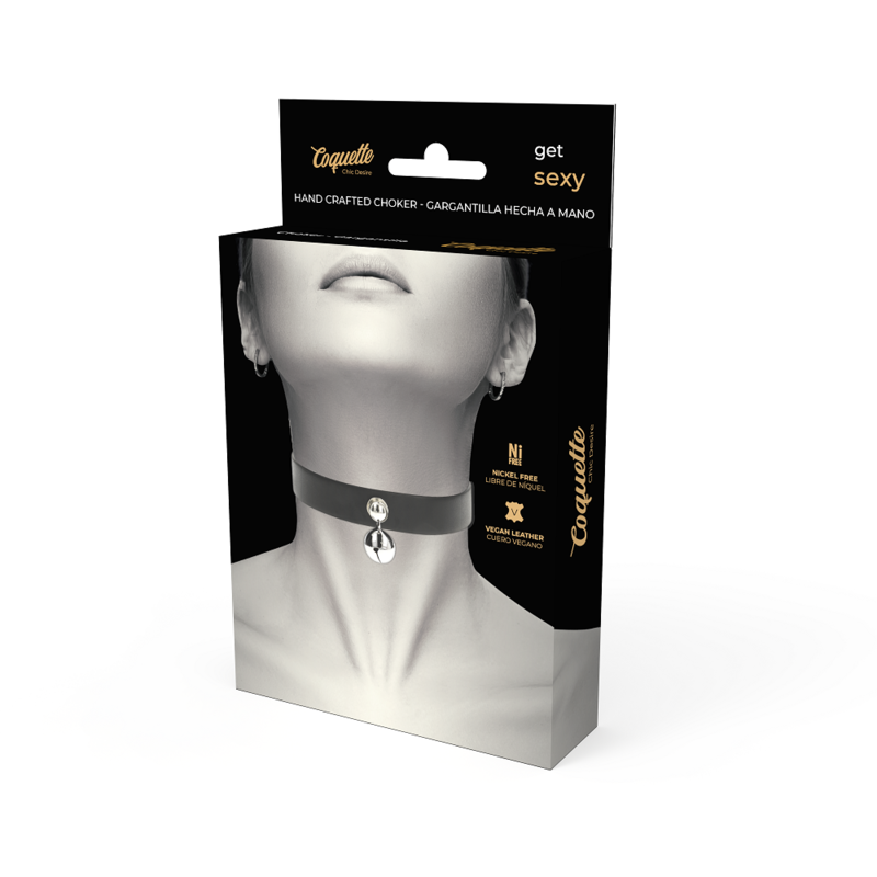 Women's vegan leather necklace rattle accessory