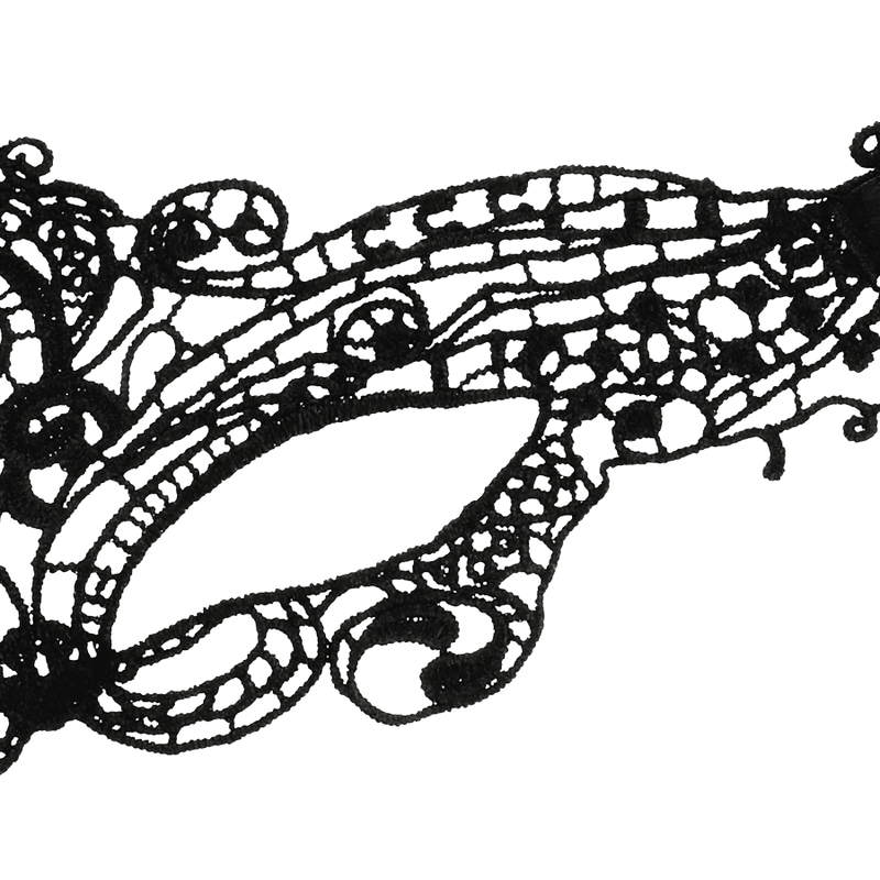 Fine black lace mask