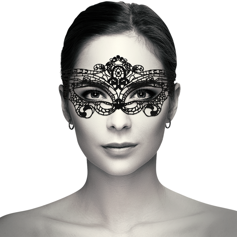 Fine black lace mask