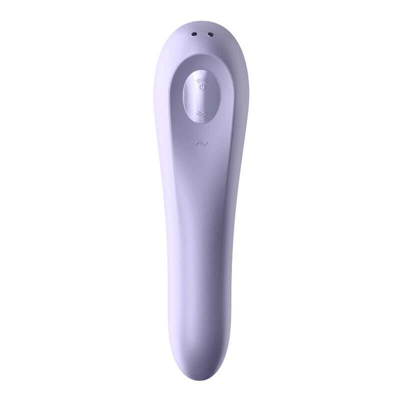 Purple dual pleasure air pulse vibrator