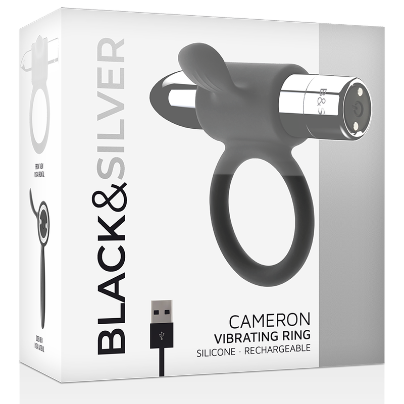 BLACK&amp;SILVER - CAMERON RECHARGEABLE SILVER RING