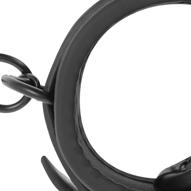 FETISH SUBMISSIVE - VEGAN LEATHER HANDCUFFS WITH NOPREN LINING