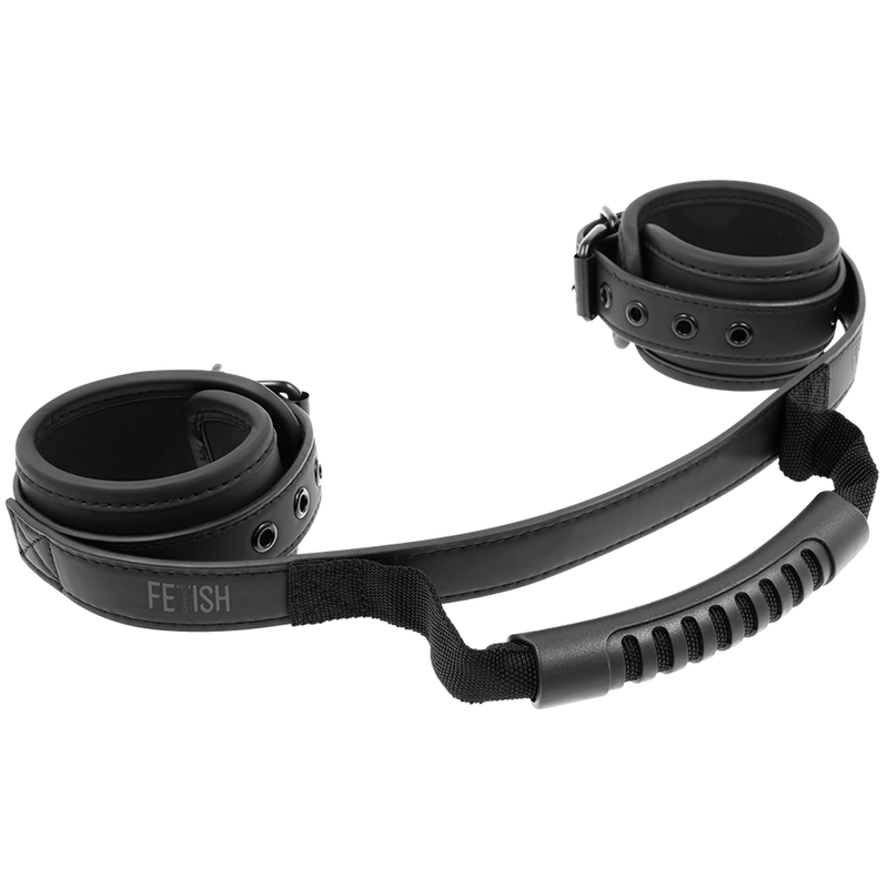 Neoprene lined handcuffs with handle