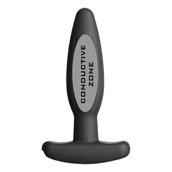Black silicone rocker anal plug small