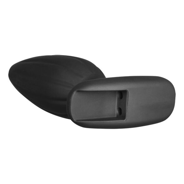 Black silicone rocker butt plug medium