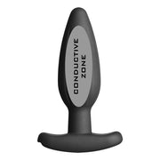 Black silicone rocker butt plug medium