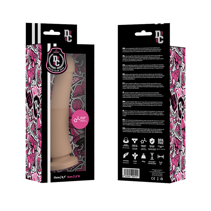 DELTA CLUB - MEDICAL DILDO TOY NATURAL SILICONE 17 CM -O- 3 CM