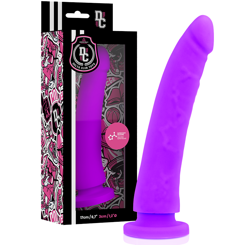 Toys medical dildo lilac silicone 17 cm -o- 3 cm