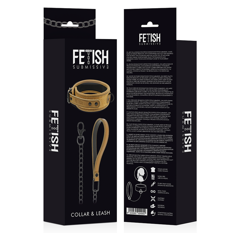 FETISH SUBMISSIVE ORIGIN - NEOPRENE-LINED CHAIN ​​NECKLACE