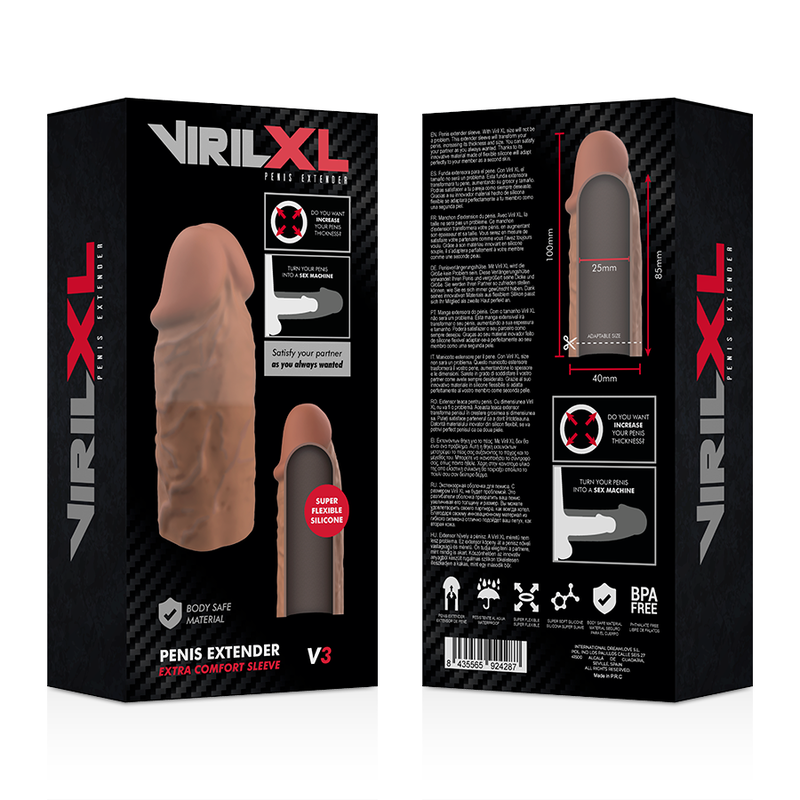 Liquid Silicone Brown Penis Extension v3