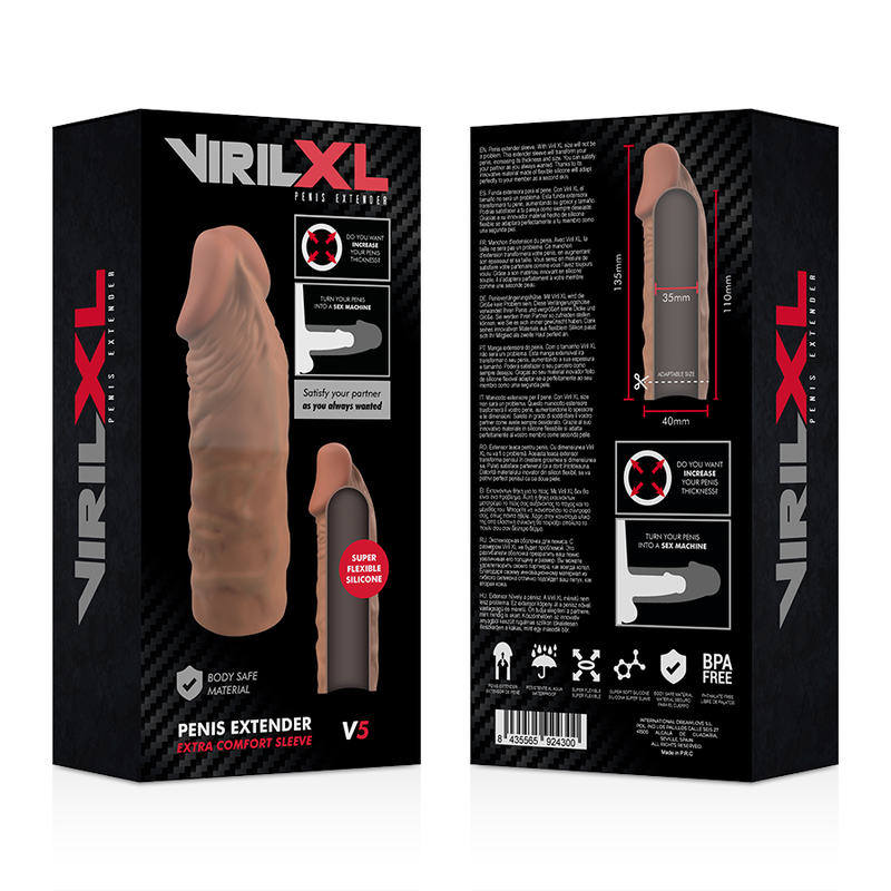 Liquid Silicone Brown Penis Extension V5