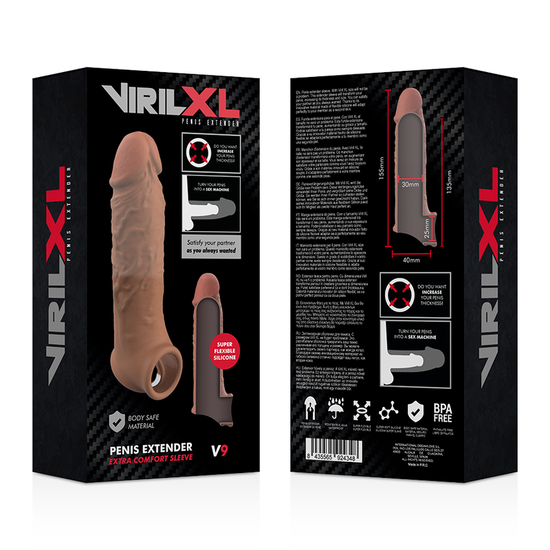 Liquid Silicone Brown Penis Extension V9