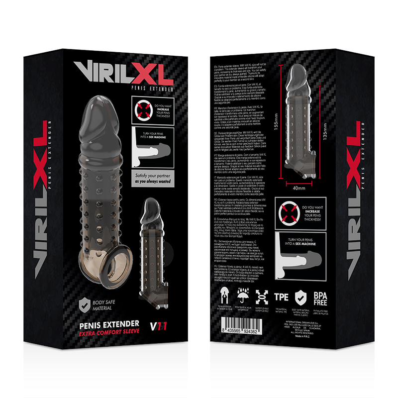 V11 Black Penis Extension and Sheath