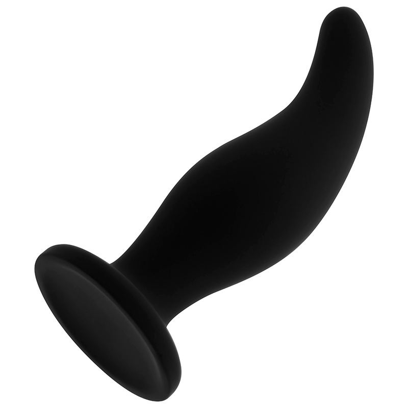 Curved silicone anal plug point p 12 cm