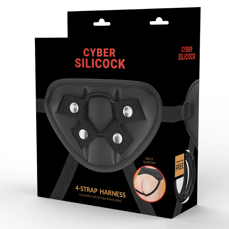 CYBER SILICOCK - HARNESS STRAPS WITH 3 FREE RINGS