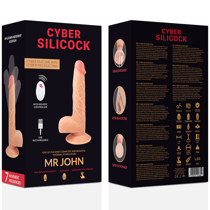 CYBER SILICOCK - REALISTIC REMOTE CONTROL MR. JOHN 23.88 CM -O- 4.3 CM