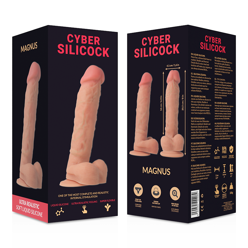 CYBER SILICOCK - ULTRA-REALISTIC SOFT LIQUID SILICONE DONG 20.5 CM -O- 4.1 CM