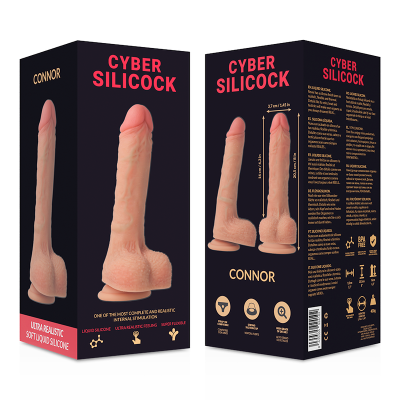 Connor Ultra Realistic Soft Liquid Silicone 20.5cm -o- 3.7cm
