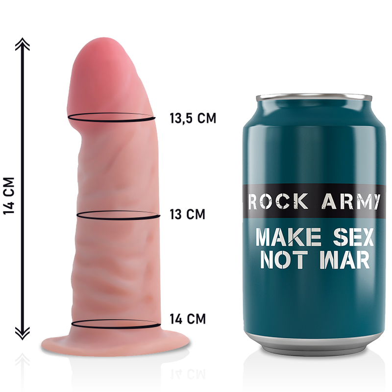 ROCKARMY - REALISTIC TIGER DILDO + HARNESS 14 CM -O- 4.46 CM