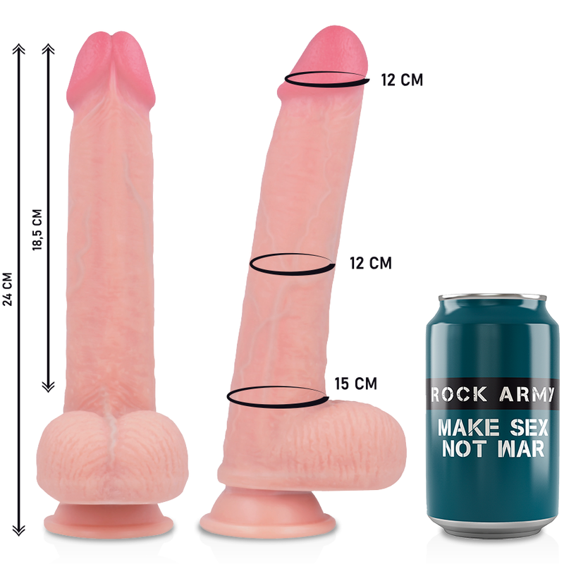 Arn s + kingcobra premium liquid silicone dildo 24 cm -o- 4.77 cm