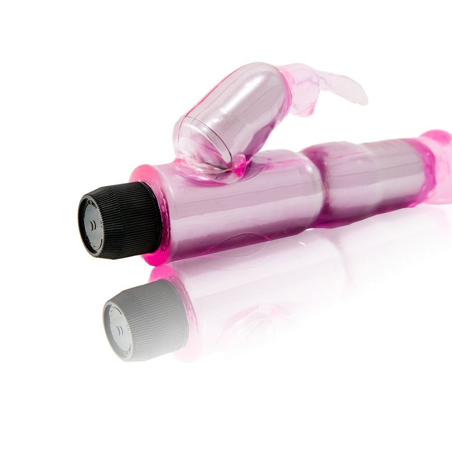 Vibrator with adjustable pink stimulator