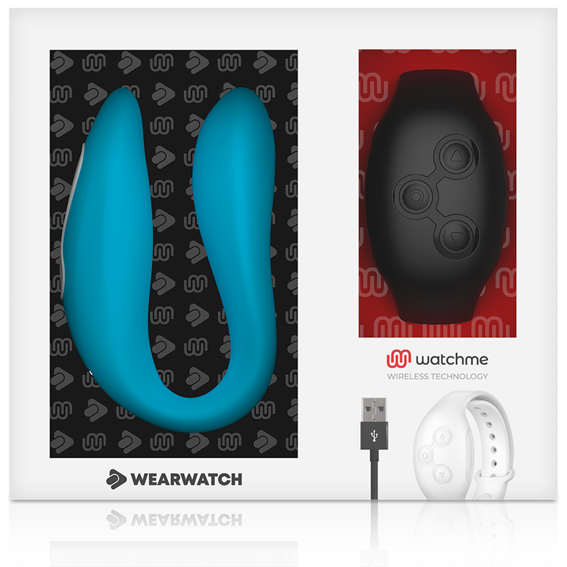 WEARWATCH - WATCHME DOUBLE VIBRATOR INDIGO / JET TECHNOLOGY
