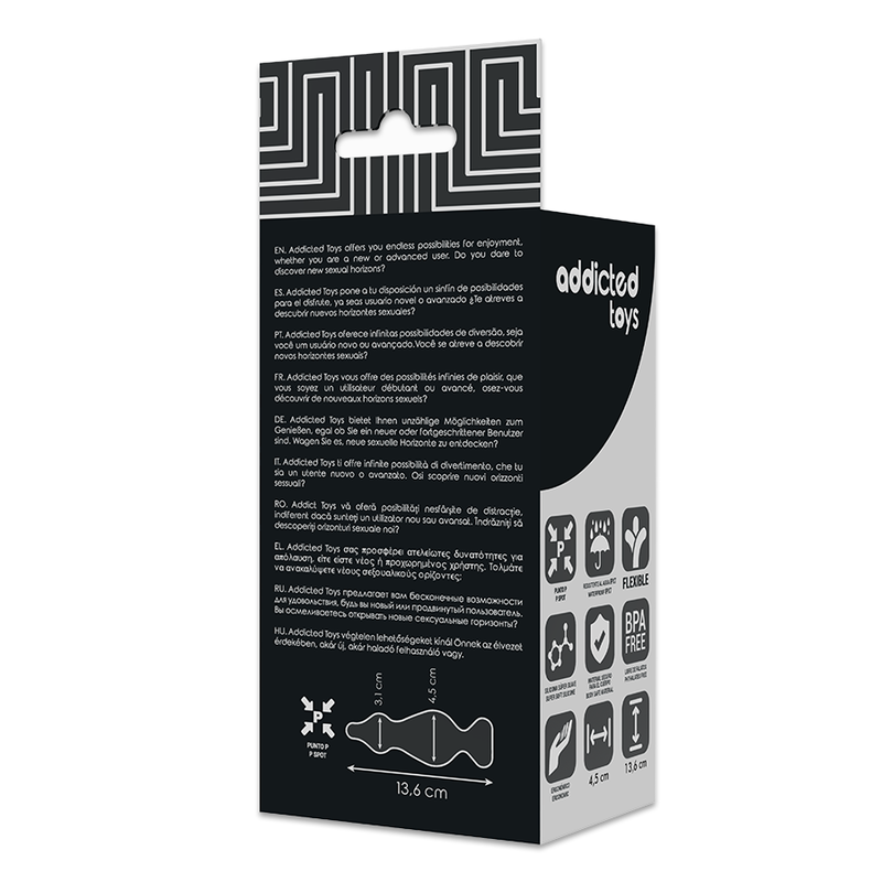 Anal sex plug 13.6 cm black