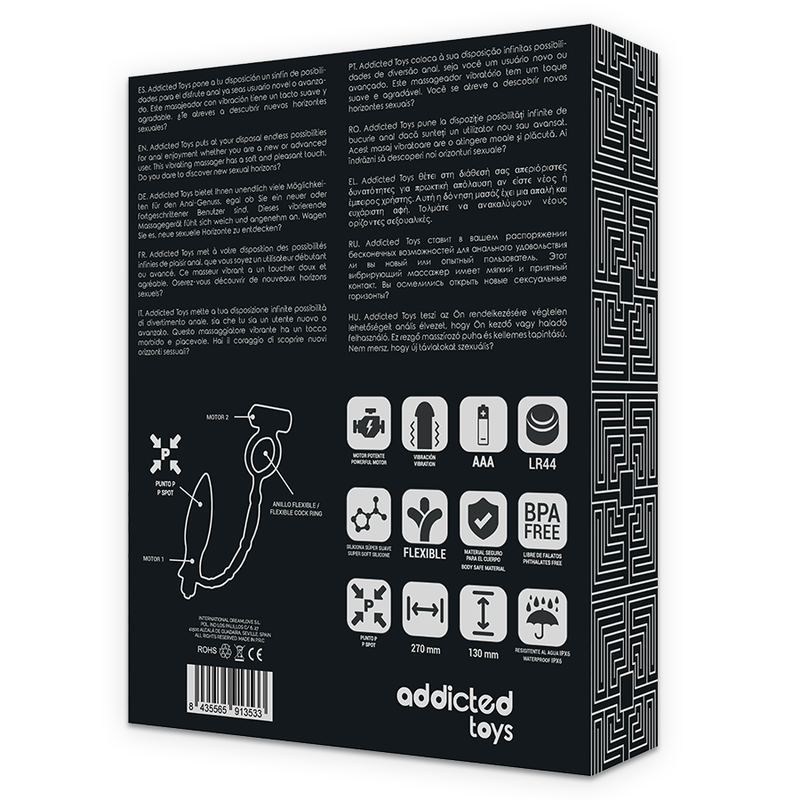 Anal plug with vibrating ring