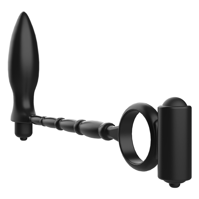Anal plug with vibrating ring