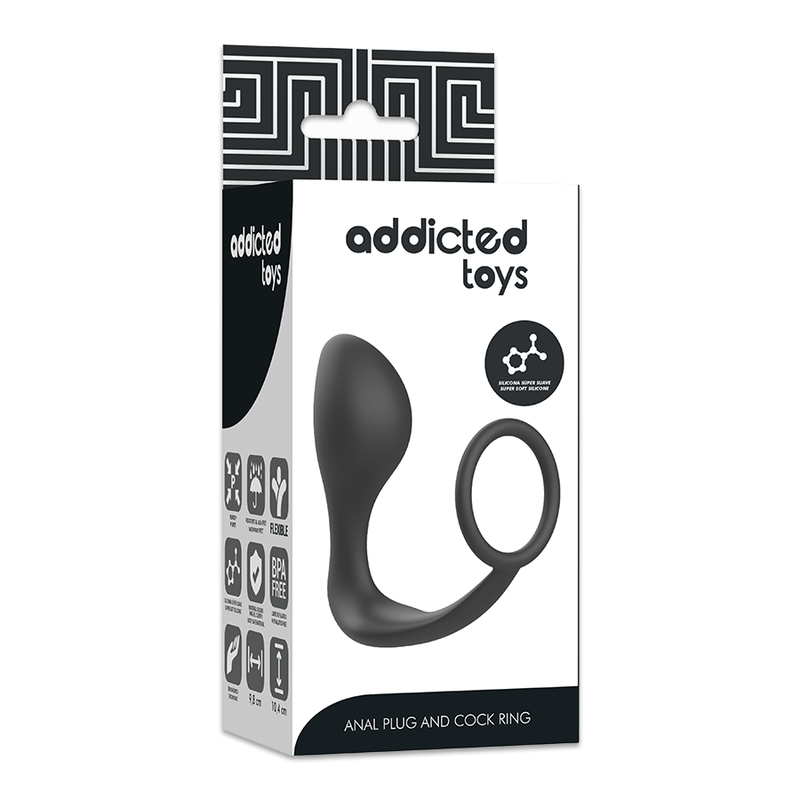 Anal plug with black silicone ring