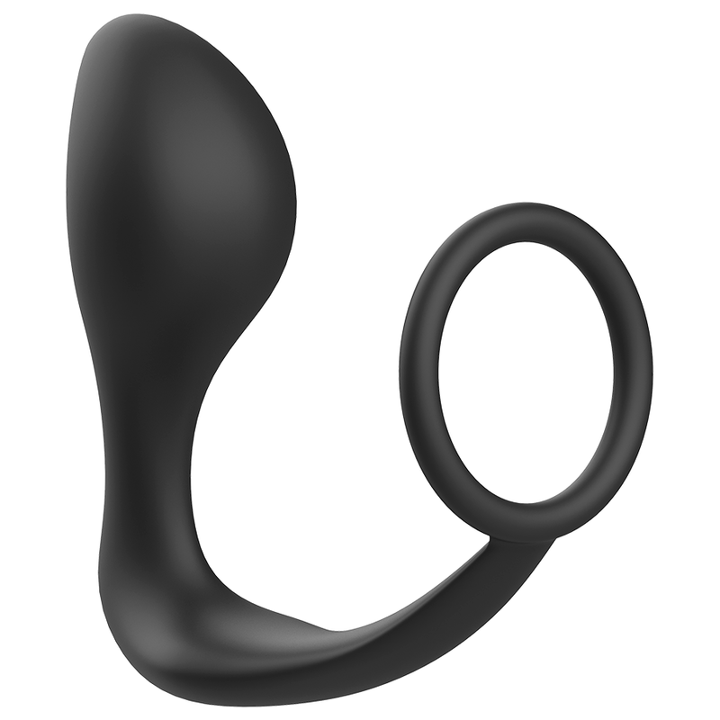 Anal plug with black silicone ring