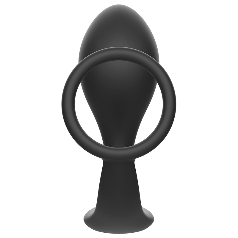 Anal plug with black silicone ring
