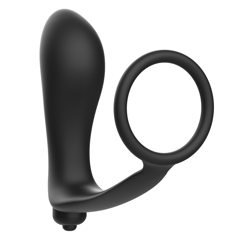 Vibrating anal plug with penis ring