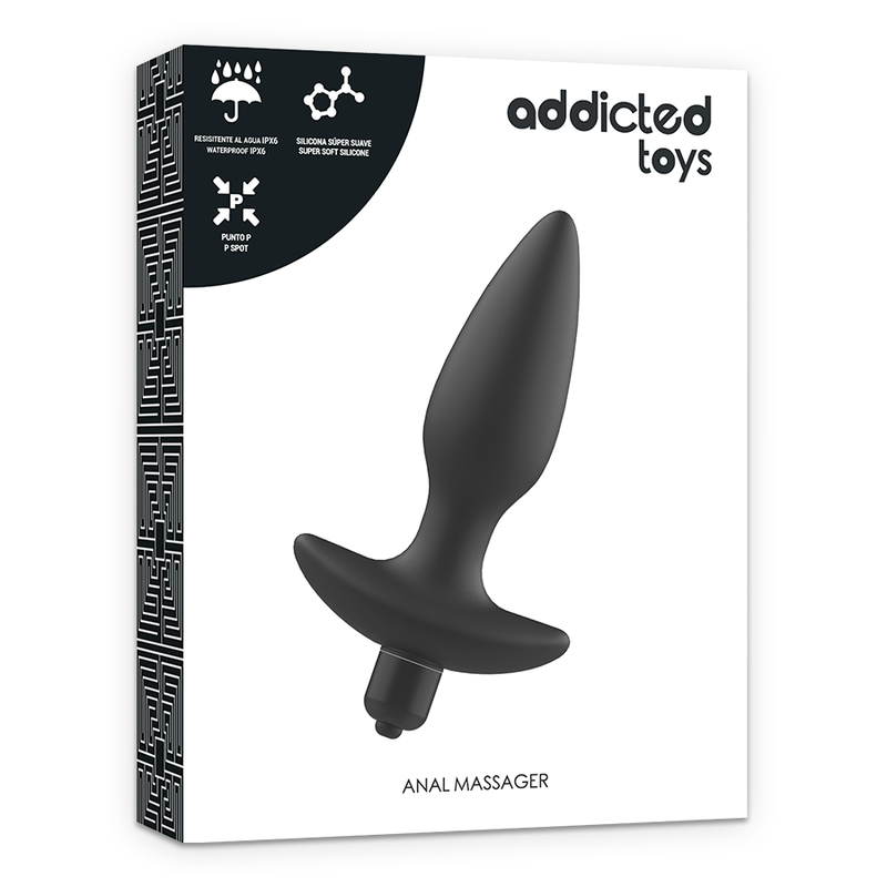 Anal plug massager with black vibration