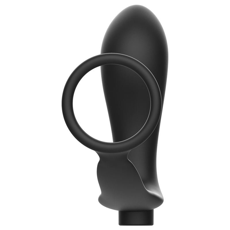 Penis ring with remote control rechargeable black anal plug