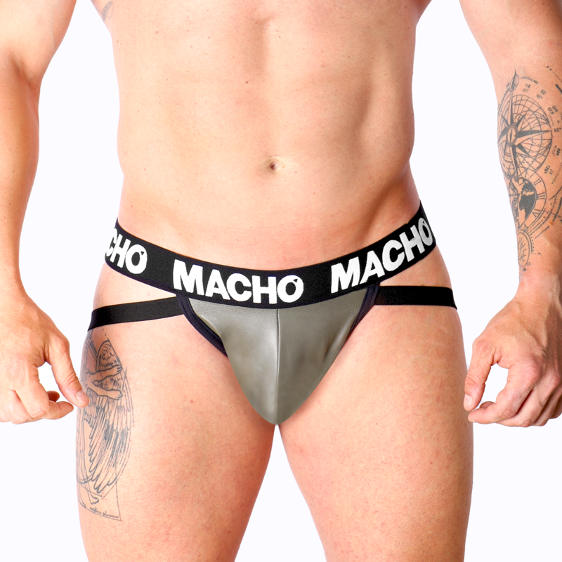 Jockstrap Cuir Ceinture Élastique Ajustable - Macho