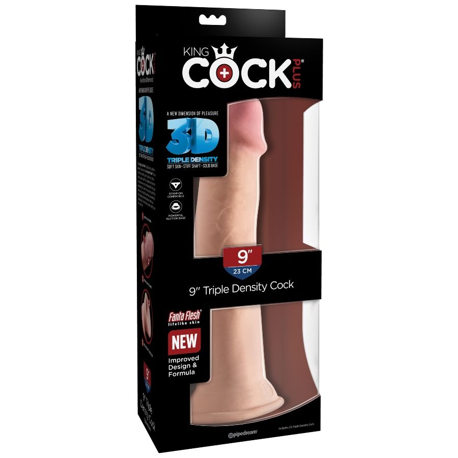 Vue d'ensemble — gode ventouse King Cock, réaliste triple densité