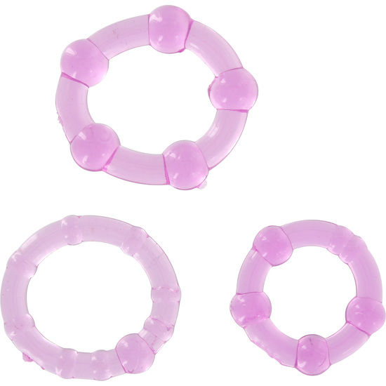 Kit 3 Anneaux Péniens Silicone 3 Tailles - Seven Creations