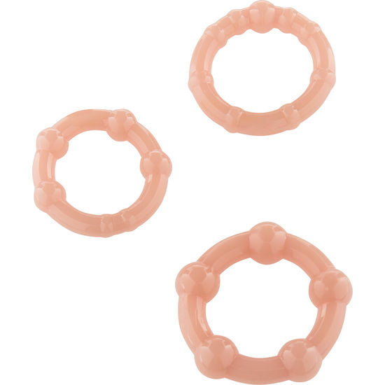 Kit 3 Anneaux Péniens Silicone 3 Tailles - Seven Creations
