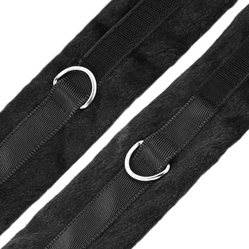 Kit Attaches de Lit BDSM Sangles Sous-Matelas Néoprène Réglable - Darkness