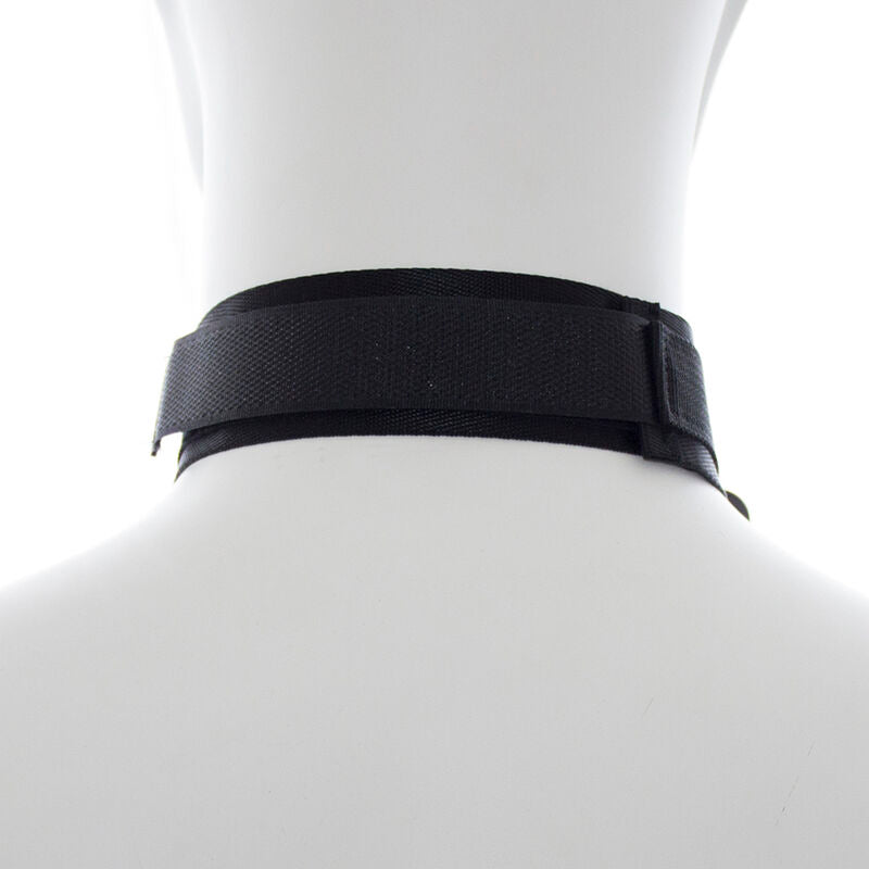 Kit BDSM Menottes et Collier Nylon Réglable Velcro Taille Unique - Ohmama