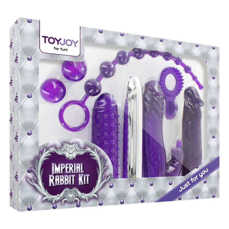 Kit Plaisir Lapin Impérial Coffret 7 Jouets Violet Argent - Toyjoy