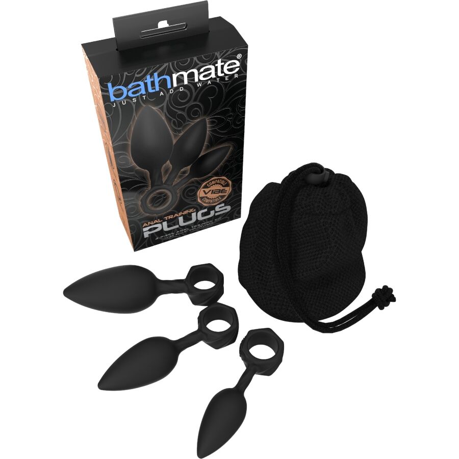 Kit Plug Anal Progressif 3 Tailles Silicone Compatible Vibreur - Bathmate