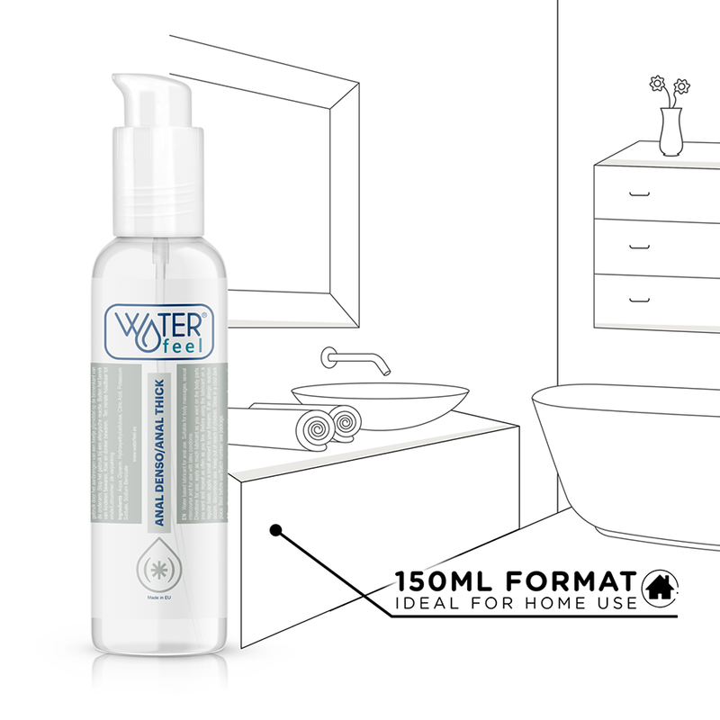 Lubrifiant Anal à Base d'Eau Dense Sans Odeur 150 ml - Waterfeel